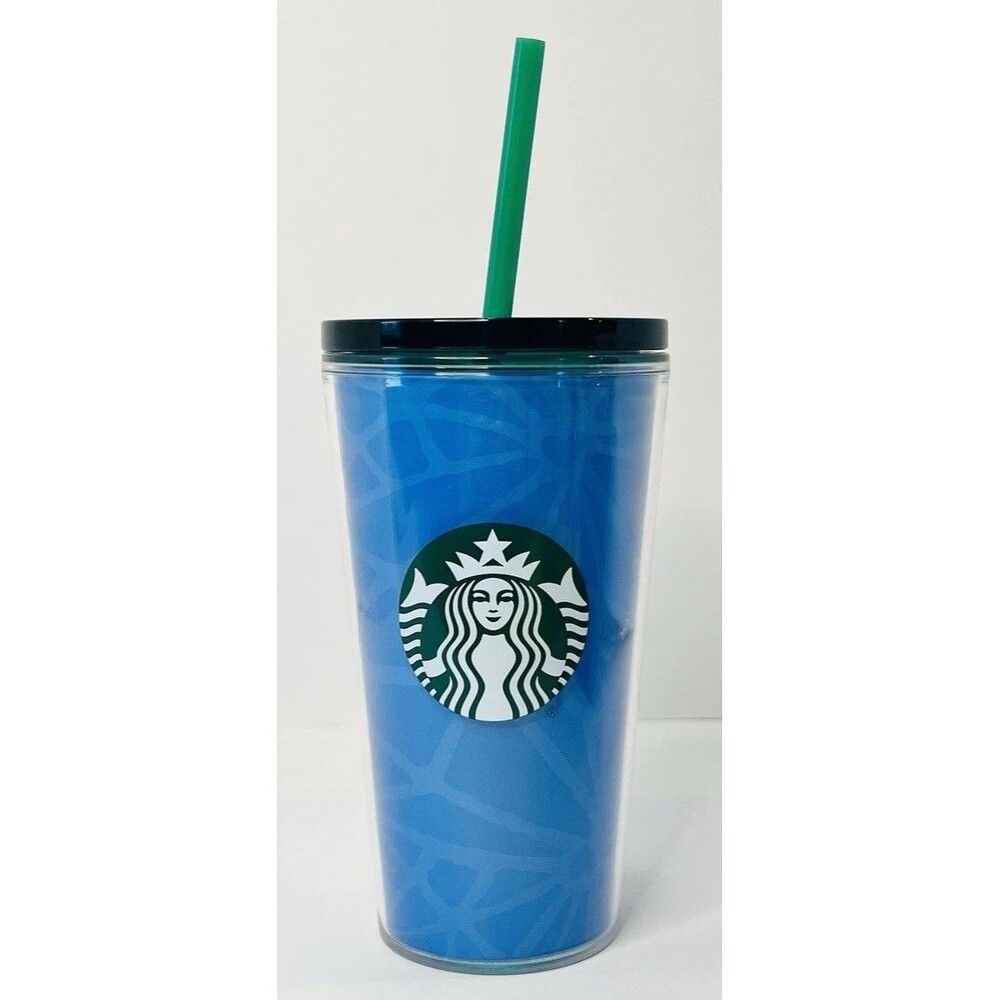 Starbucks 2021 Blue Venti 16 oz Cold Cup Tumbler Siren Logo